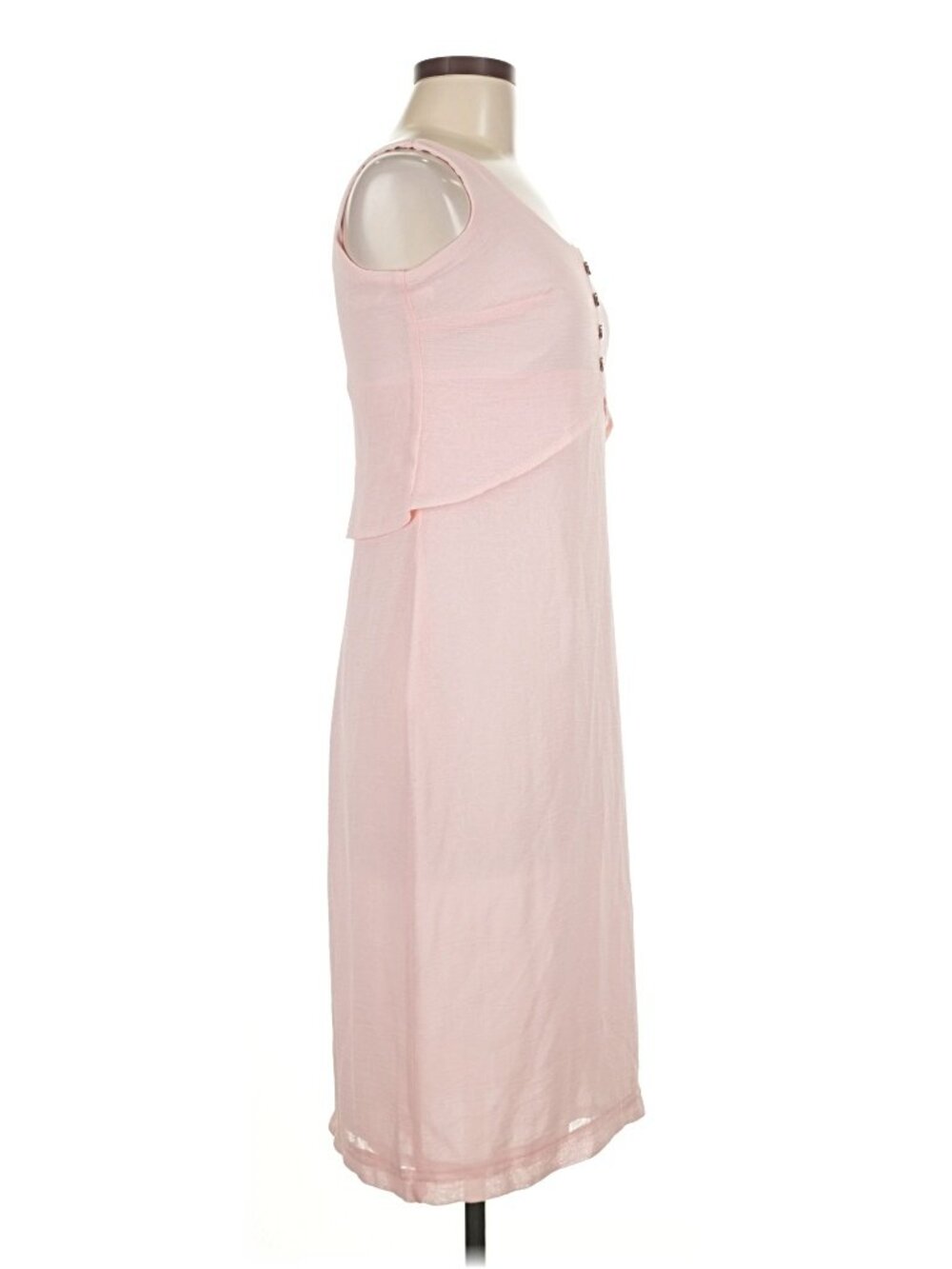 Joseph Ribkoff Blush Pink Midi Dress – Y2K Minimalist Slip Style | Size 8 - Picture 4 of 6
